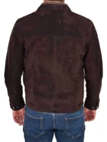 70's Style Men's Suede Leather Bomber Jacket (5)