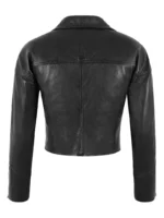 Black Moto Leather Jacket back side