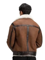 Mens Sheepskin Leather Jacket back side