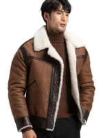 Aviator Sheepskin Leather Jacket Mens (2)