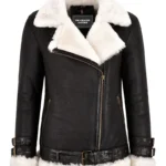 Womens Shearling Fur Leather Jacket