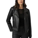 BLACK STUDDED BIKER JACKET