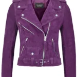 Womens Suede Leather Jacket