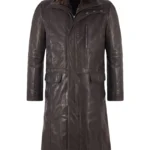 Beautiful Men’s Knee Length coat Cow Skipper Leather
