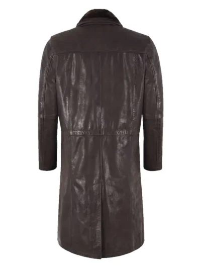 Beautiful Men’s Knee Length coat Cow Skipper Leather (3)