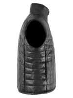 Black Lambskin Quilted Puffer Waistcoat Gilet for Men – FORMULA Real Leather Vest (1)