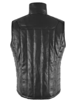 Black Lambskin Quilted Puffer Waistcoat Gilet for Men – FORMULA Real Leather Vest (3)