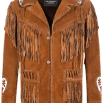 Beaded and Fringed Suede Jacket