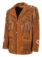 Beaded and Fringed Suede Jacket