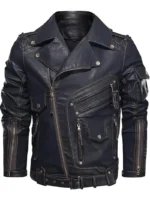 COWHIDE BIKER LEATHER JACKET (1) - the creative leather