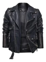 COWHIDE BIKER LEATHER JACKET (3)