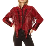 Cripple Creek Beaded Suede Fringe Jacket