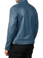 Classic Blue Men’s Leather Jacket (3)