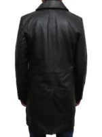 Classic Military-Style Real Leather Coat with German Naval Influence for Men - Model 9490