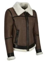 Classic B3 Brown Sheepskin Leather Jacket 2