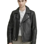 Classic Style Black Leather Motorcycle Jacket (4) - the creative leather.com