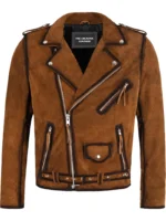 Suede Biker Jacket Men Brando