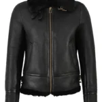 Black Shearling B3 Aviator Jacket - Shearling B3 Flight Jacket