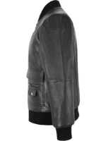 Gerard 7952 Retro-Style Black Flight Bomber Leather Jacket for Men (4)