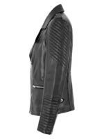 Ladies Quilted Biker Leather Jacket