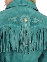 Ladies Luxury Clothing Suede Fringe Jacket (2)