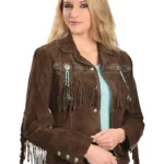 Ladies Luxury Clothing Suede Fringe Jacket - thecreativeleahter.com