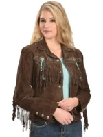 Ladies Luxury Clothing Suede Fringe Jacket - thecreativeleahter.com
