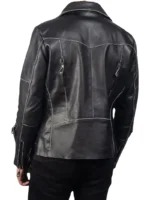 Men Cowhide Leather Motorcycle Jacket (5)