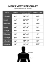 Men vest size chart