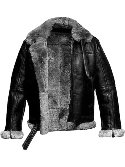 Mens Aviator Real Leather Jacket (2)