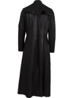 Mens Black Full Length Leather Coat (1)