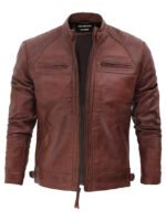 Mens Distressed Brown Leather Jacket (12)