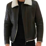 Aviator Leather Jacket - cowhide leather jacket