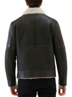 Cowhide Aviator Leather Jacket back side