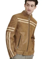 Mens Genuine Leather Biker Jacket (2)