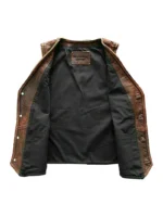 Handmade motorcycle brown leather vest,brown leather motorcycle vest,brown motorcycle vest,mens brown leather motorcycle vest