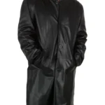 Mens Knee Length Leather Coat