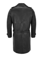 Mens Knee Length Leather Trench (2)