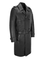 Mens Knee Length Leather Trench (4)