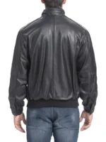 Men's Lambskin Leather City Bomber Jacket
