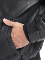 Men's Lambskin Leather City Bomber Jacket