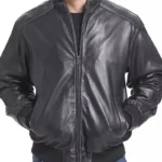 Men's Lambskin Leather City Bomber Jacket