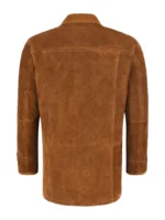 Men’s Leather Car Coat Tan Suede Classic Tailored Soft Real 6360 (1)