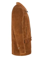 Men’s Leather Car Coat Tan Suede Classic Tailored Soft Real 6360 (4)