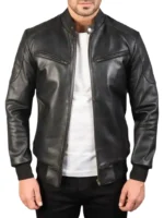 Men's Leather Motorcycle Jacket - the creative leathter