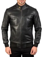 Men's Leather Motorcycle Jacket (3)