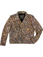 Men's Leopard Print Biker Leather Jacket (2)
