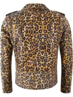 Men's Leopard Print Biker Leather Jacket (5)
