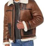 Mens Real Leather Aviator Bomber Jacket (1) - the creative leather