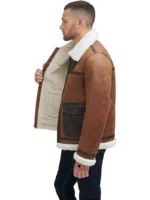 Mens Real Leather Aviator Bomber Jacket (3)